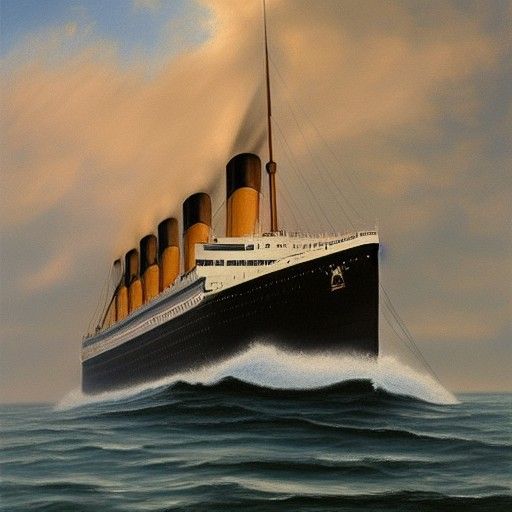 Titanic in Oil Painting Style