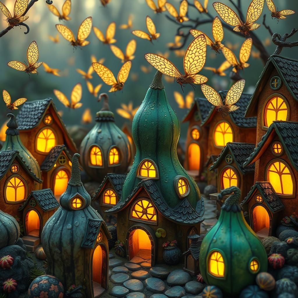 Gourd Village: A Surreal Dreamscape