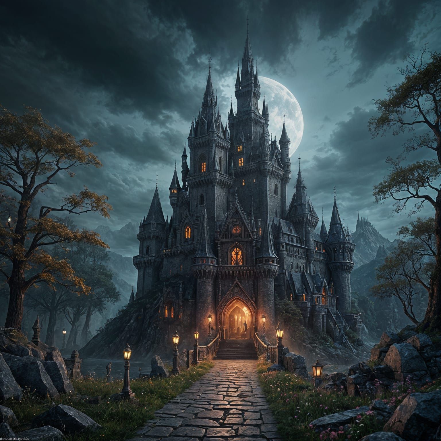 Transylvanian Castle in Gothic Style