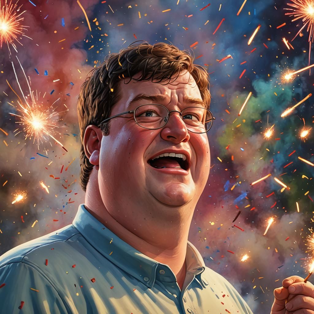 Peter Griffin's Explosive Nose: Hyperrealistic Concept Art