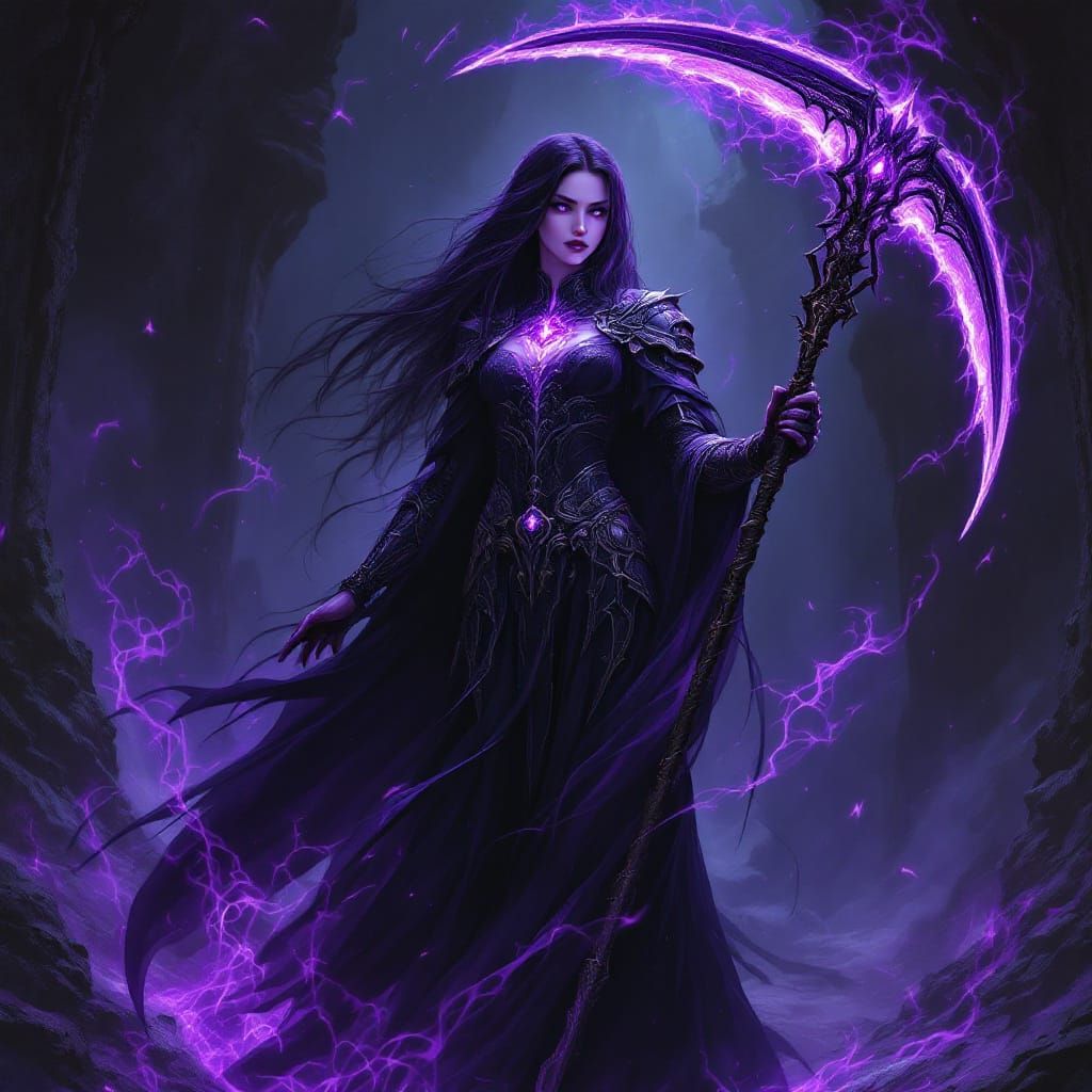 Mystical Necromancer in Art Nouveau Style