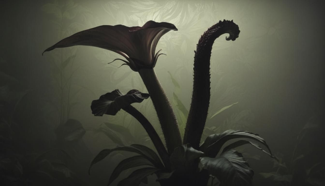 Photorealistic Titan Arum Flower in Rembrandt Lighting