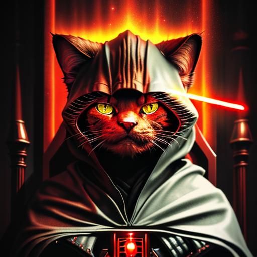 Garfield as Sith Lord Palpatine in Surreal Digital Art