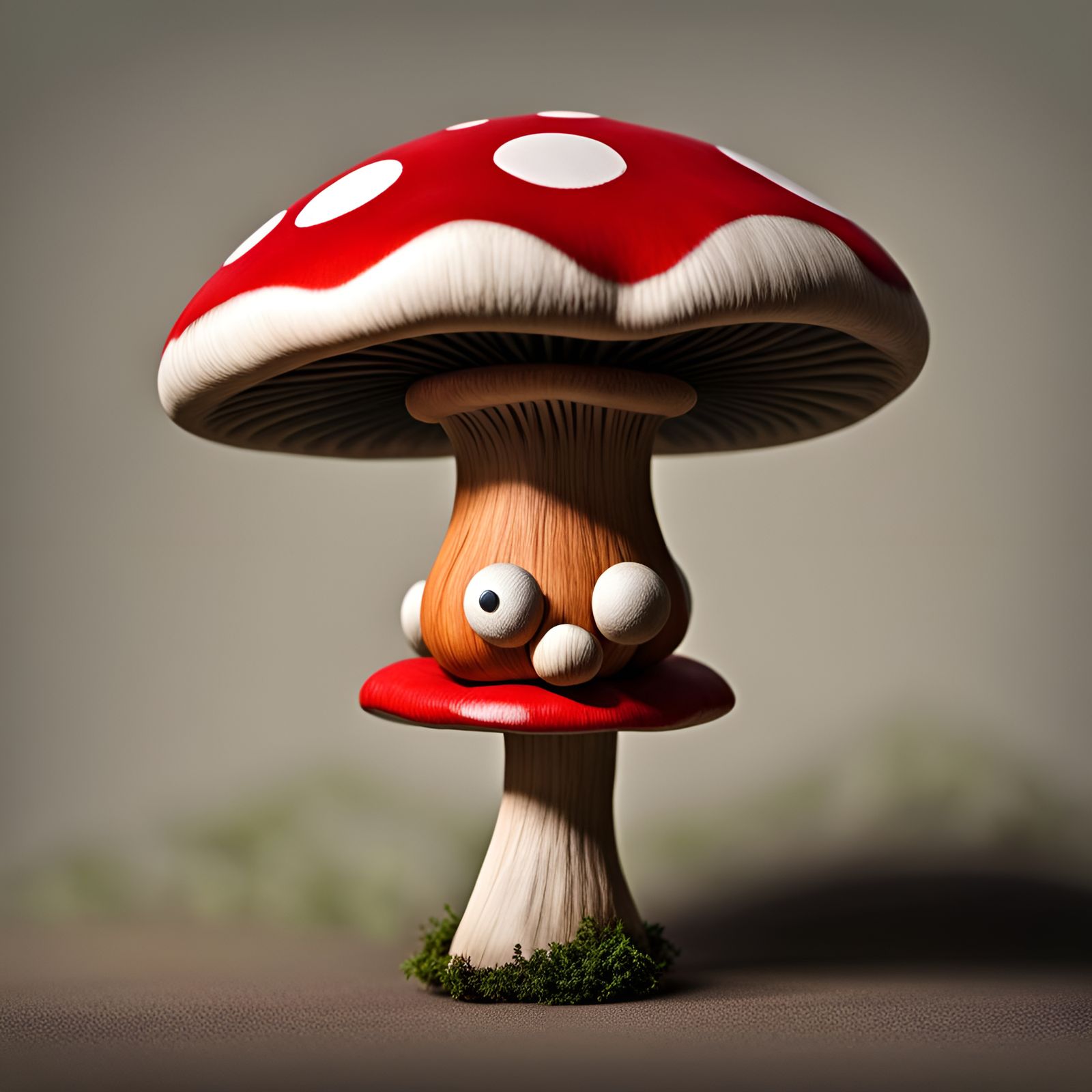 Mushroom Clown Portrait in Photorealistic Style