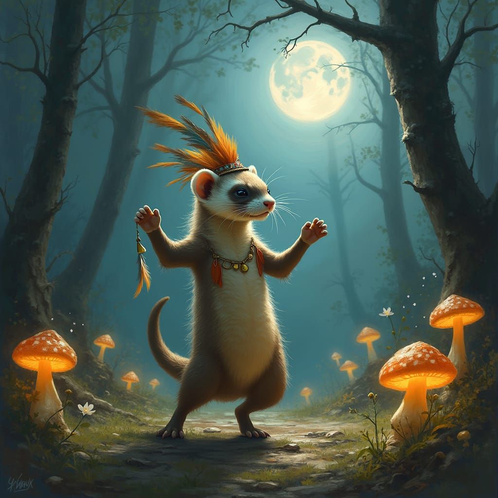 Ferret Performs Fierce War Dance