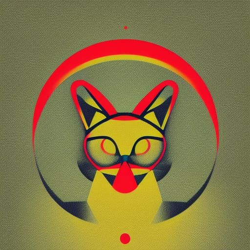 Atomic Cat in Pop Art Style