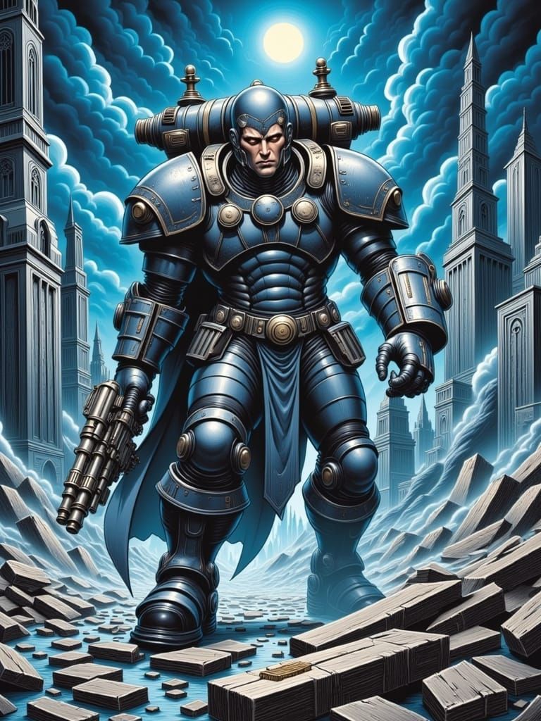 Veteran Soldier in Space War: 1990s Comic Art