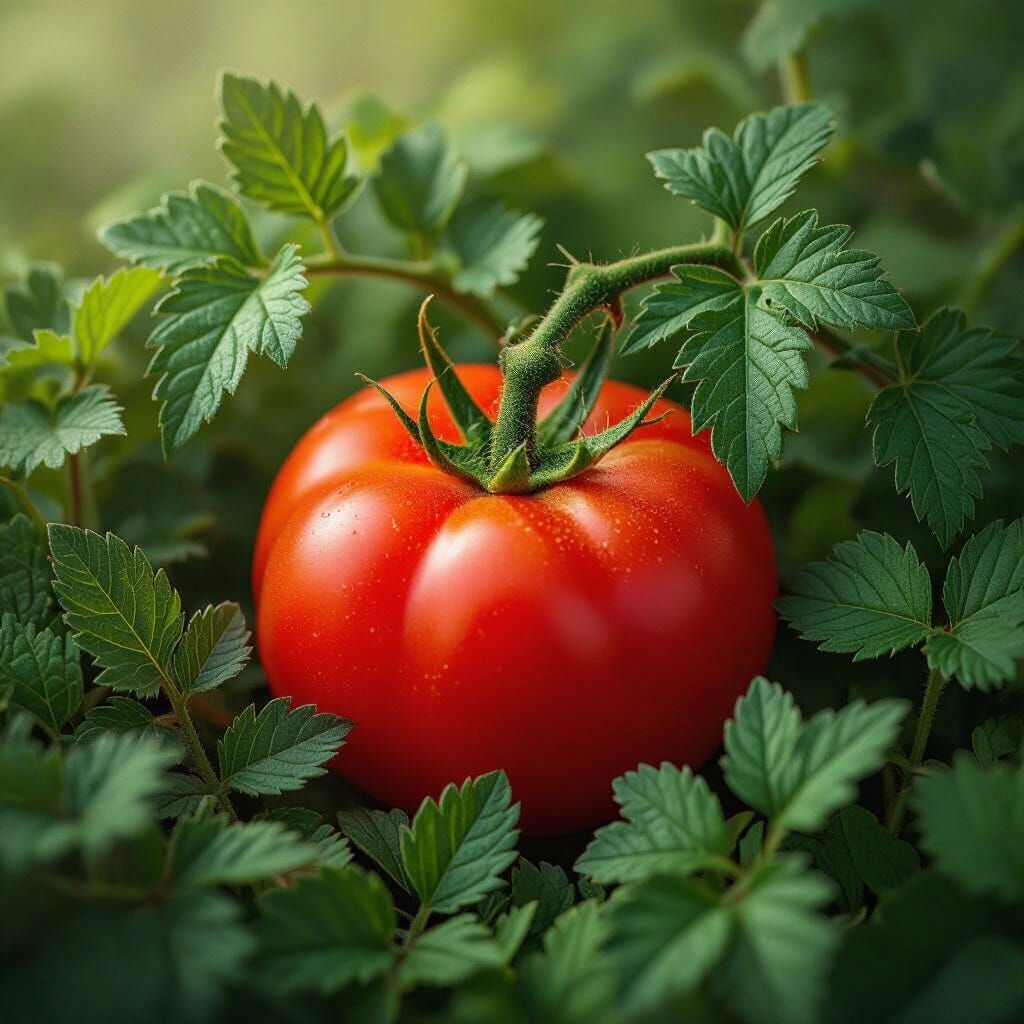 Surreal Tomato Still Life in Dark Art Style