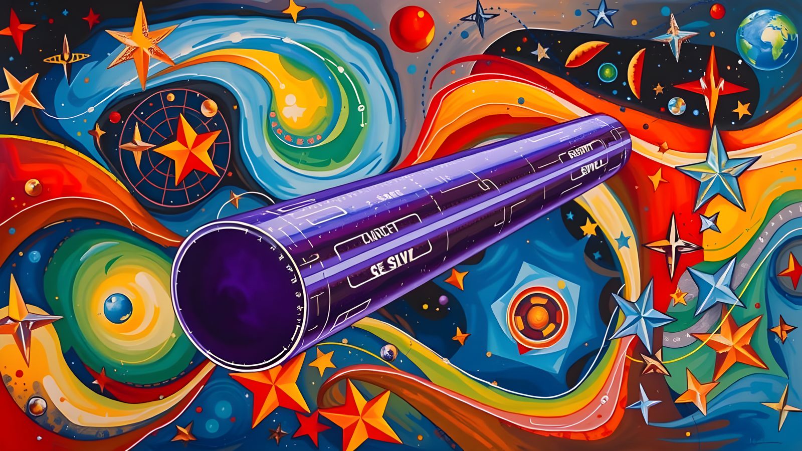 Prolate Cylinder Races Through Impasto Cosmos