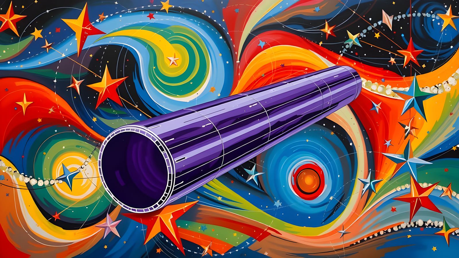 Prolate Cylinder Races Through Impasto Cosmos