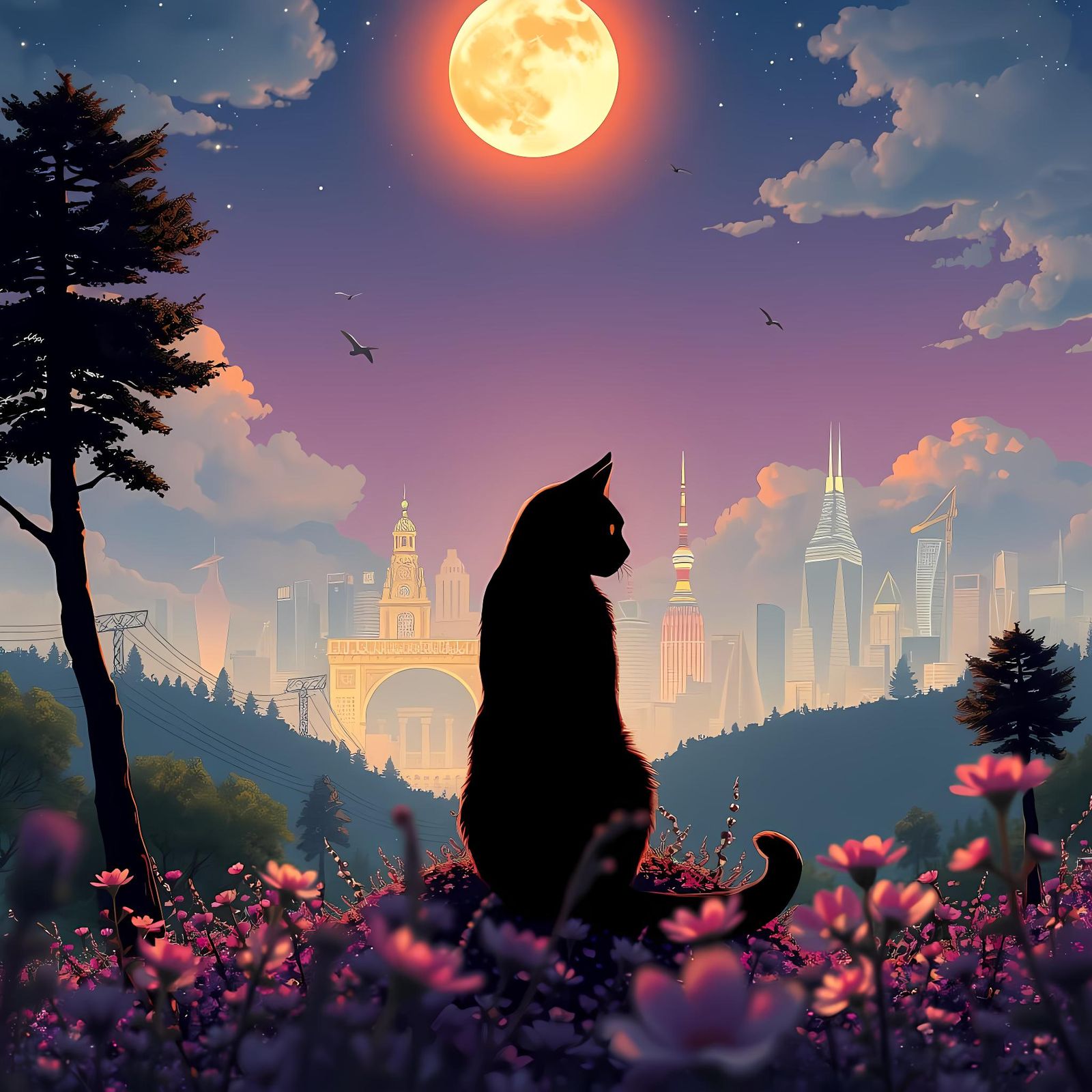 When the night whispers secrets, the cat keeps them all...