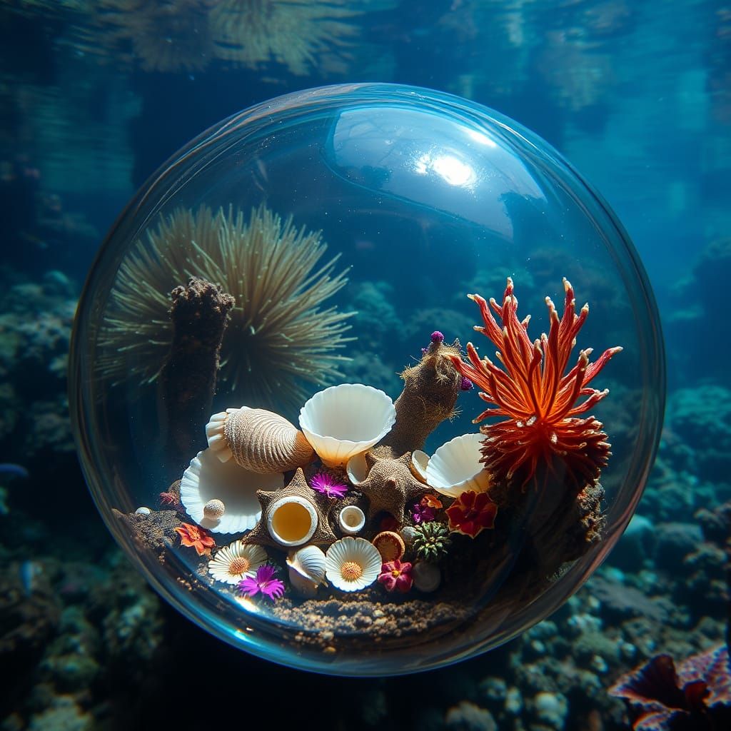 Underwater Reef World Encapsulated in a Bubble