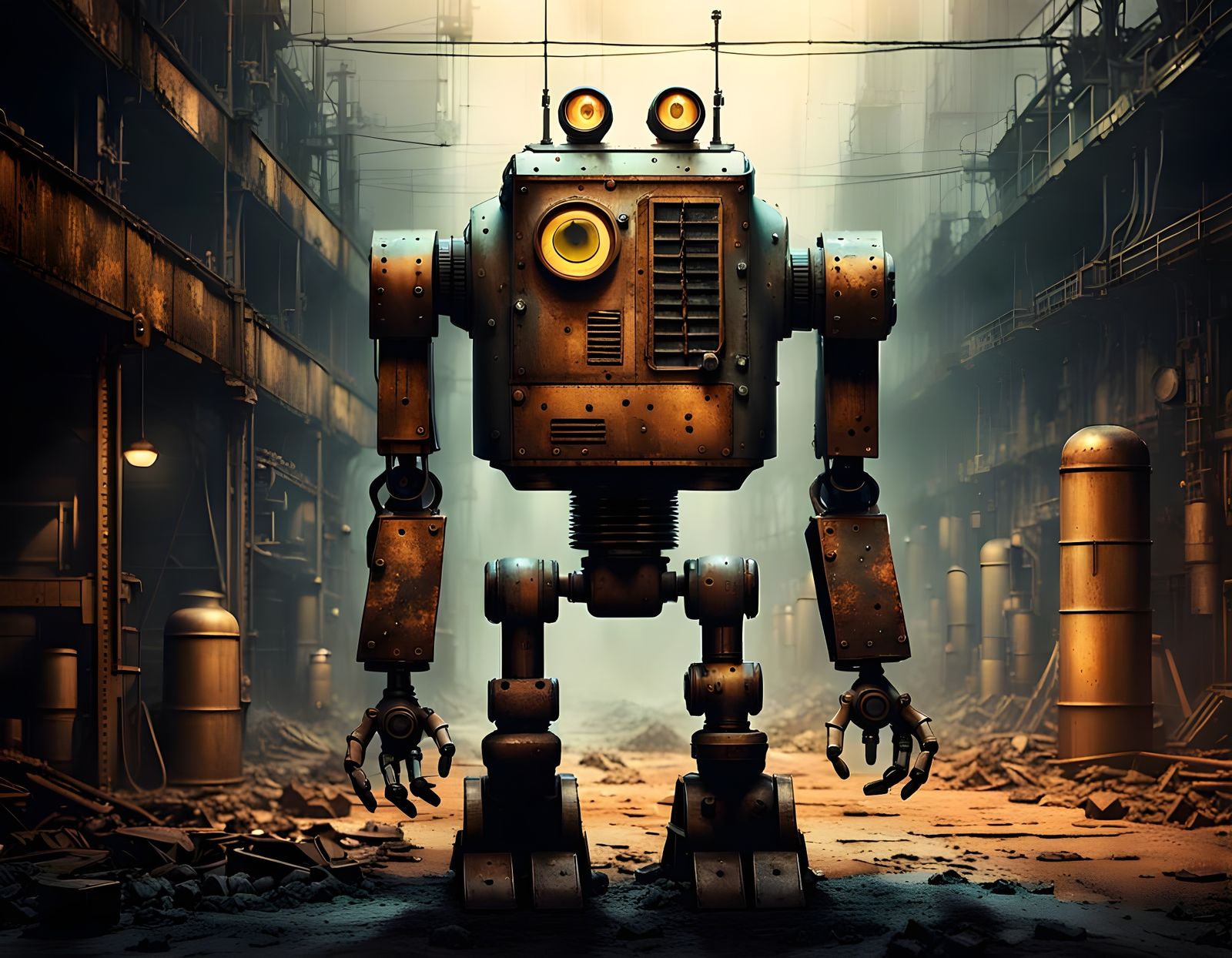 Surreal Robot Fine Art Painting