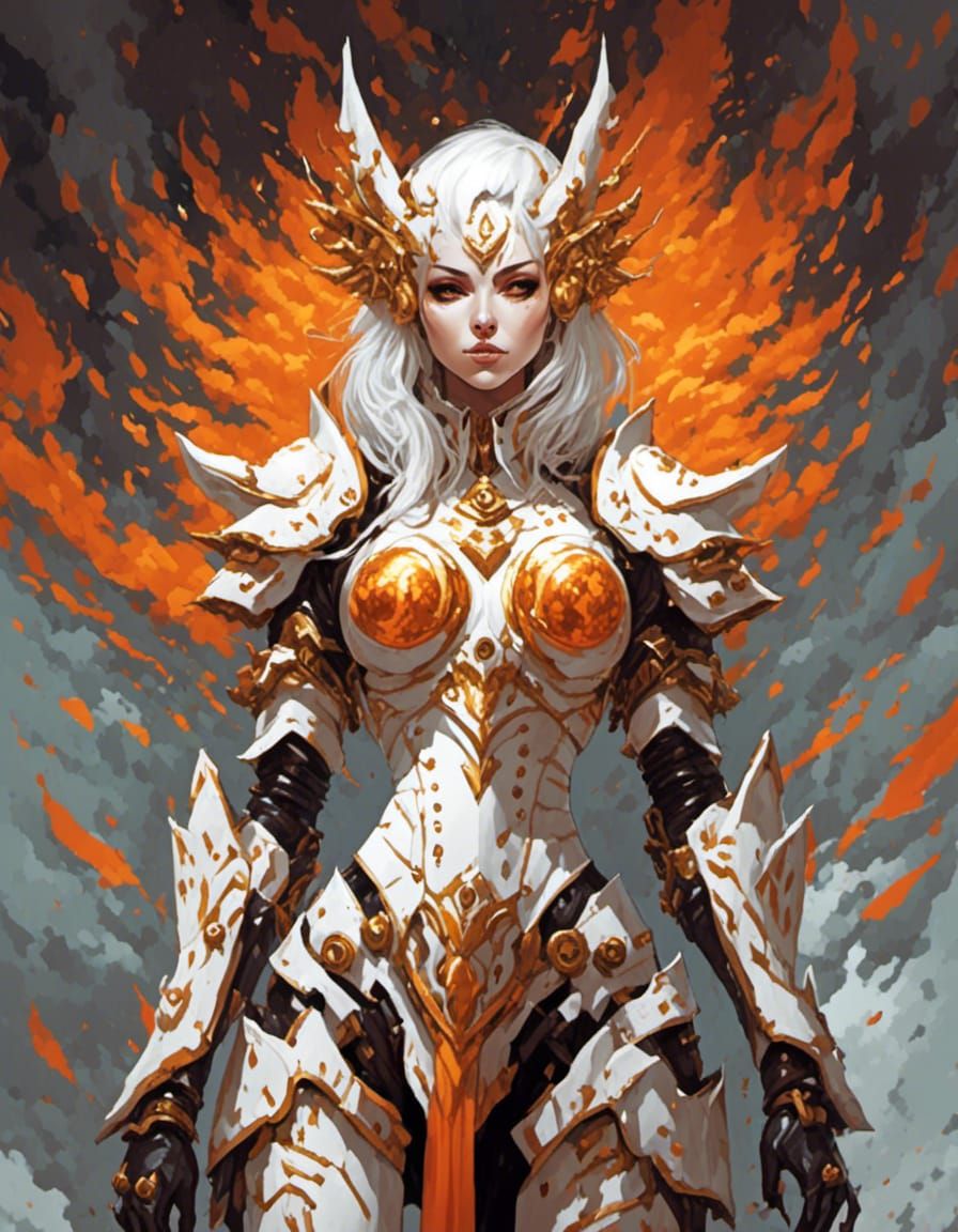 Epic Evil Paladin in Dreamcore Aetherpunk Style