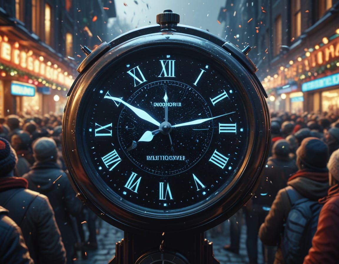 Midnight Magic: A Digital Clock Strikes Joyful Frenzy in Fes...