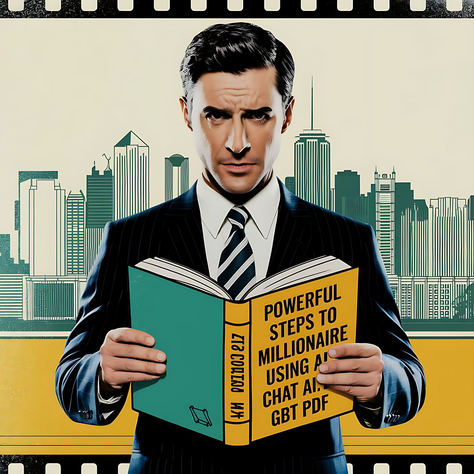 Millionaire Steps Ebook Cover with Modern Man