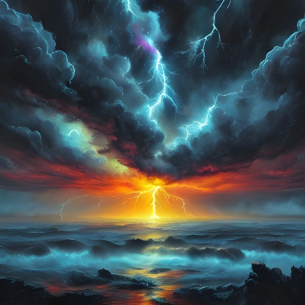 Ethereal Stormscape in Vibrant Colors