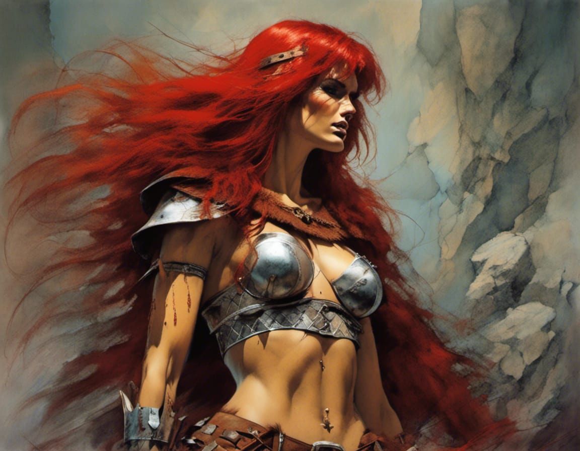 Red Sonja Concept Art by Boris Vallejo
