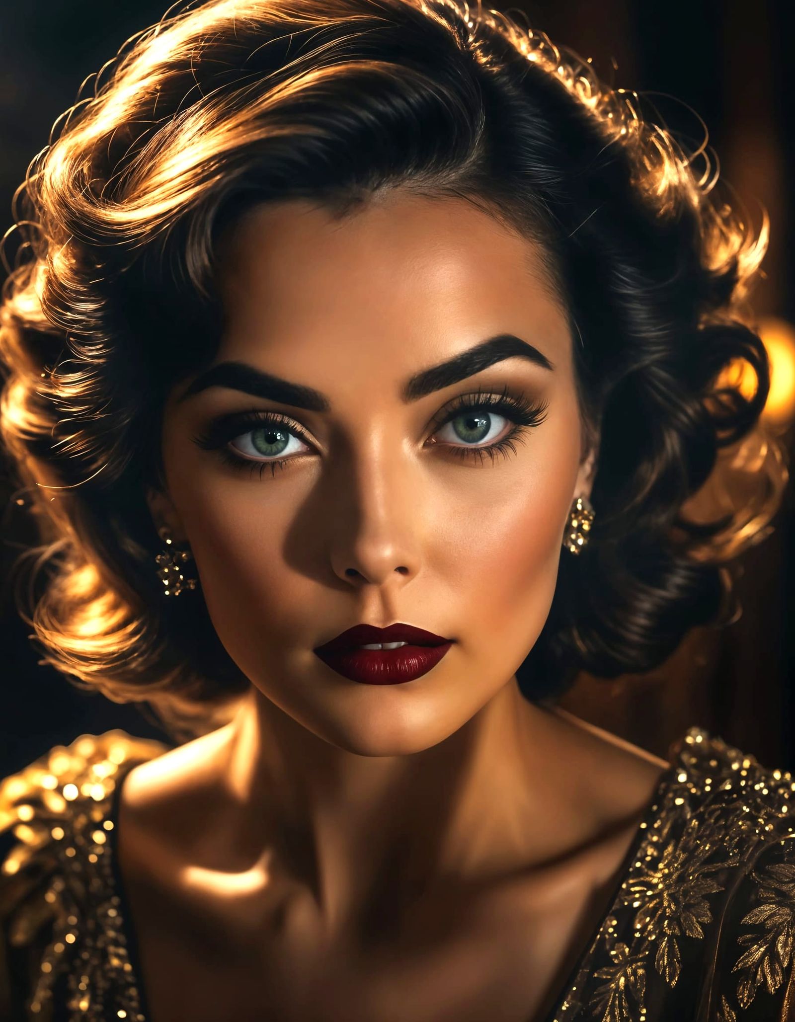 Alluring Portrait of a Woman with Piercing Eyes