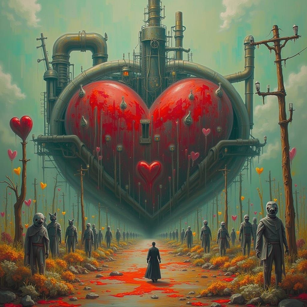 Abandoned Loveheart Factory in Wasteland