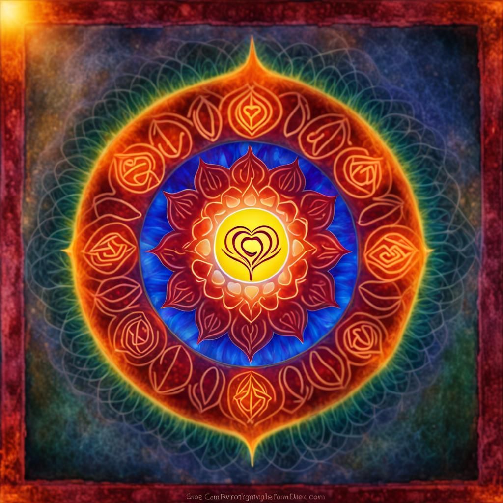 Seven Chakras Color Spectrum in Photography Style