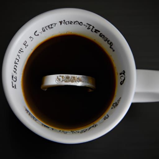 Coffee Cup with Lord of the Rings Inscription
