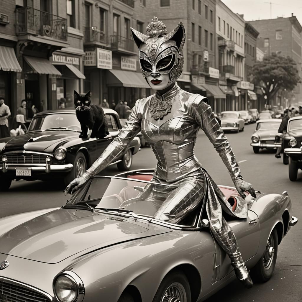 Cat Goddess Super-Villainess Car Crash