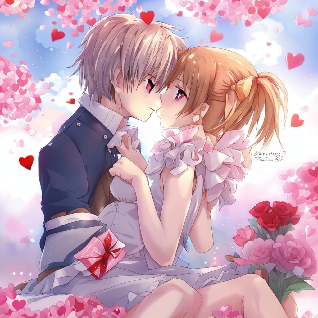 Valentine's Day in Anime Style