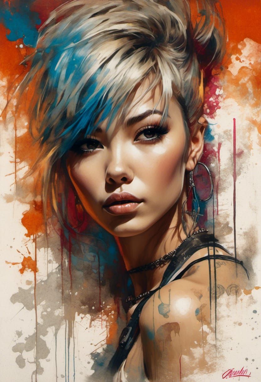 Dreamlike Fantasy Poster in Grunge Style