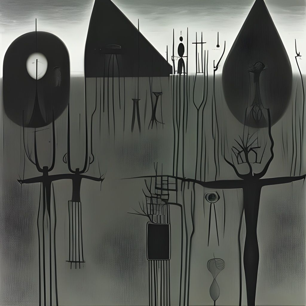 Surreal Funeral Gathering Inspired by Beksinski