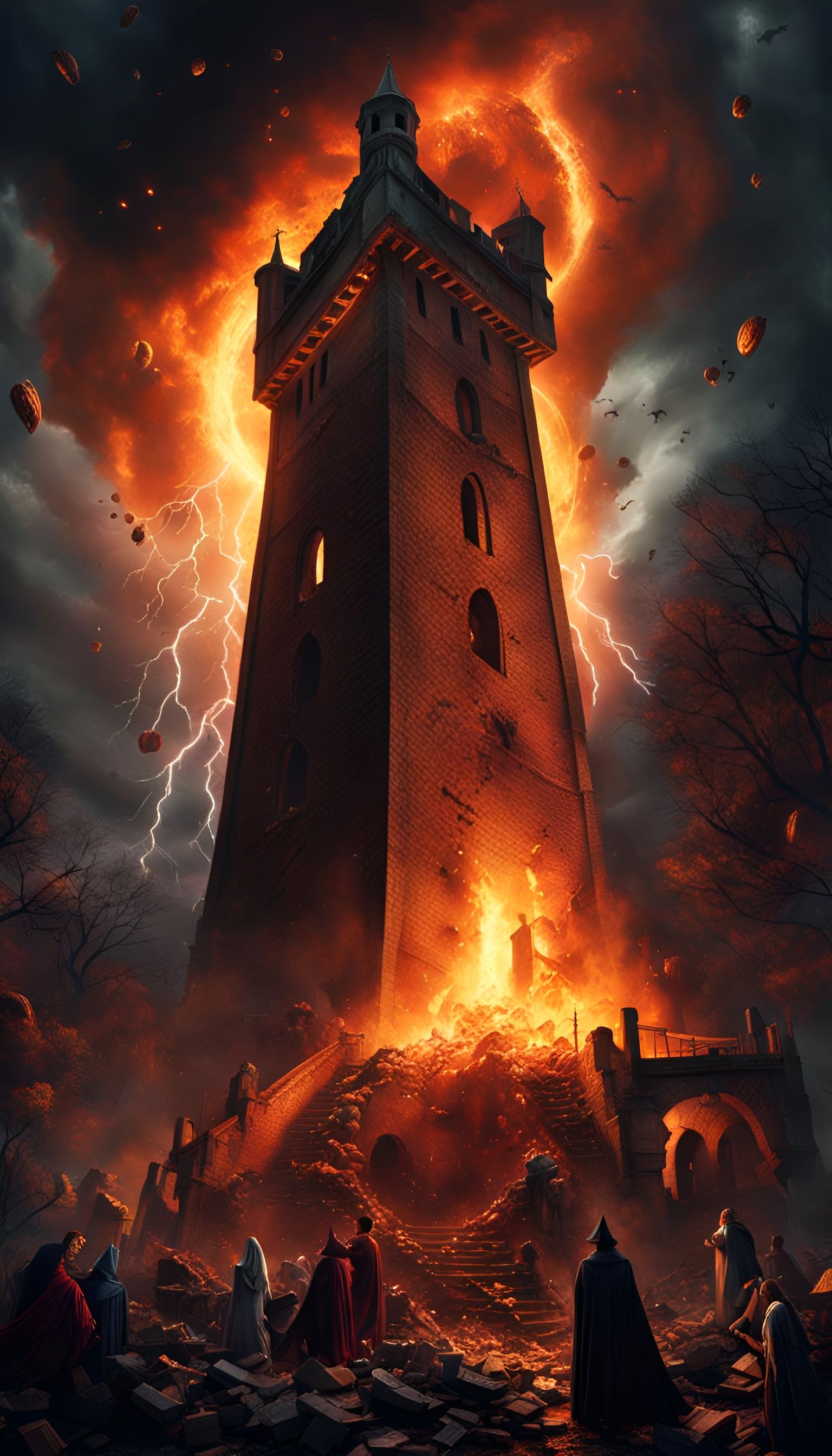 Tarot's Tower Card: Destruction in Horror Film Style