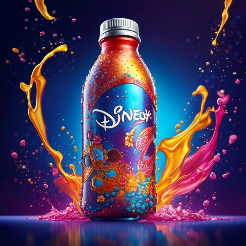 Disney Style Energy Drink: Creative Ad Design