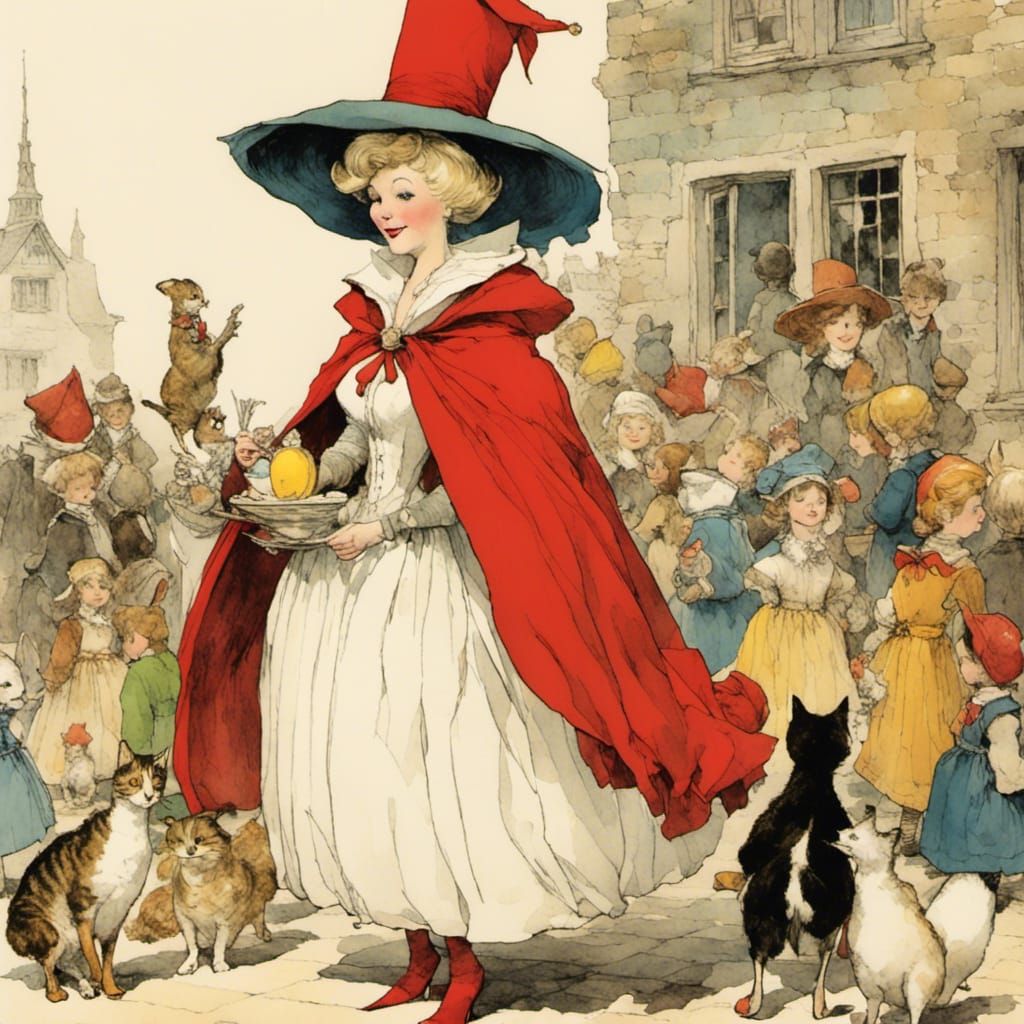 Iconic Mother Goose Cover with Nursery Rhyme Characters