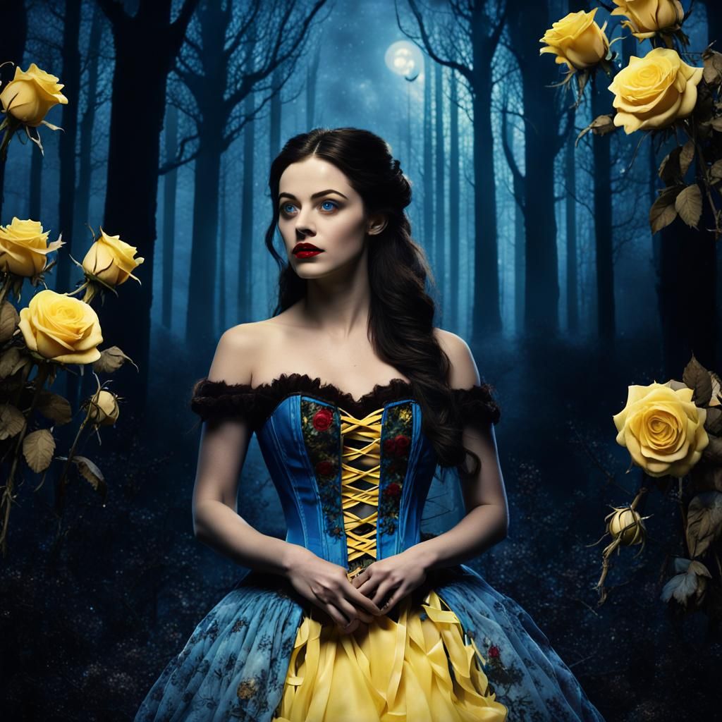 Gothic Fairytale: Haunted Beauty in Dark Forest