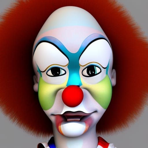 Scary Clown in Deep Color Baroque Style