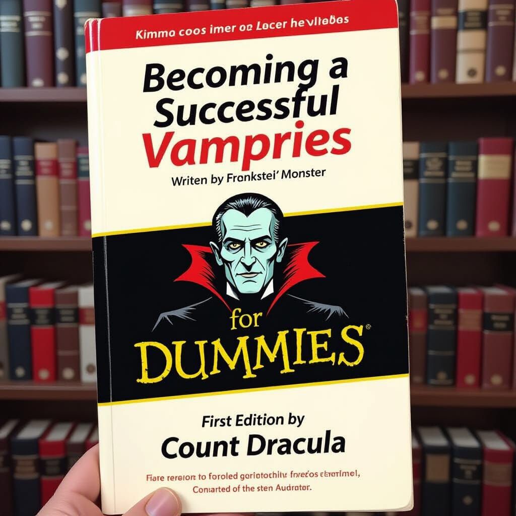 Count Dracula's Vampire Guide Book Cover Art