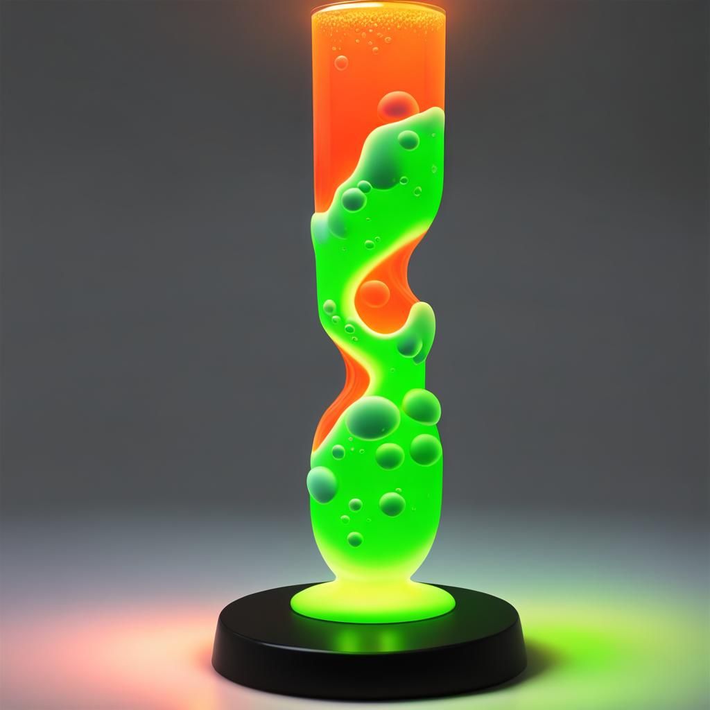 Tree Lava Lamp in Motion with Bubbling Air