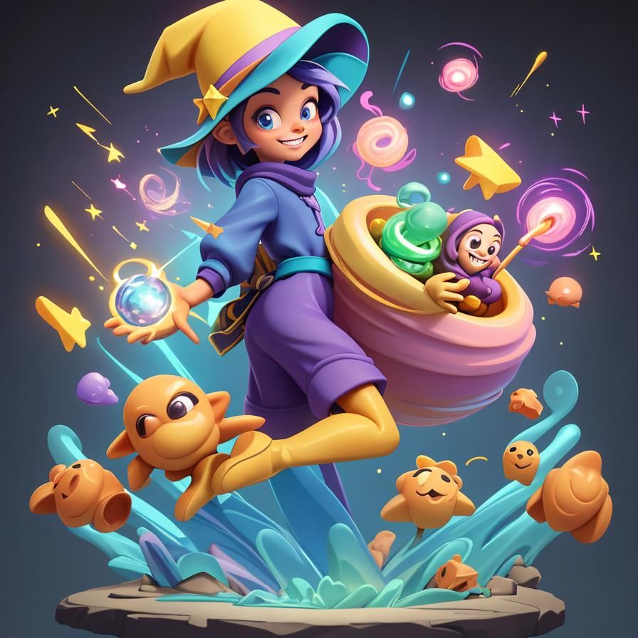 Magical Hot Dog Wizard in Pixar-Style 3D Art