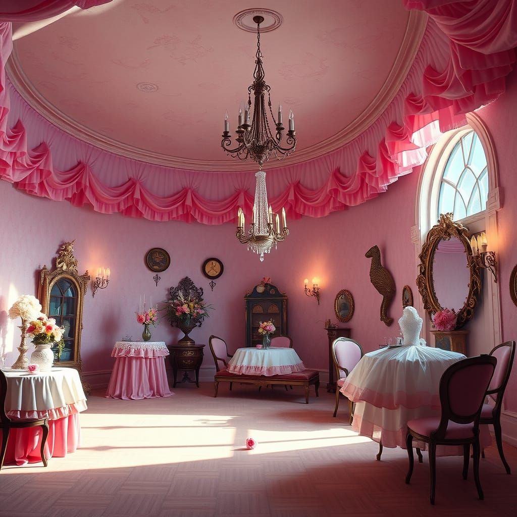 Enchanting Fantasy Ballroom with Whimsical Frills