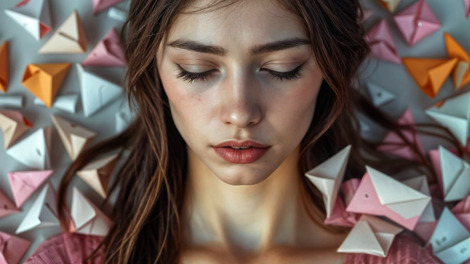 Dreamy Papercraft Portrait in Soft Focus