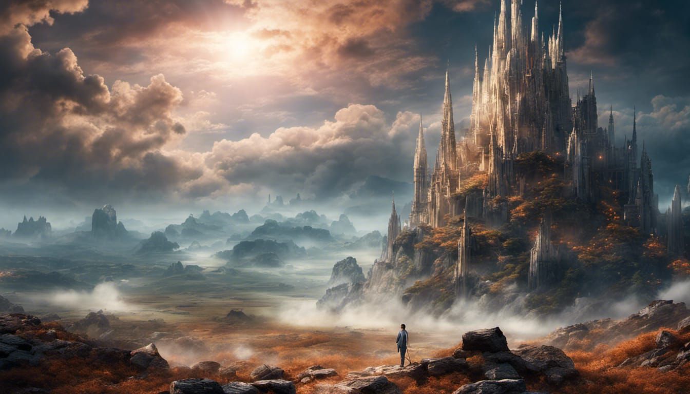 Surreal City in Crystal Dome on Alien Planet