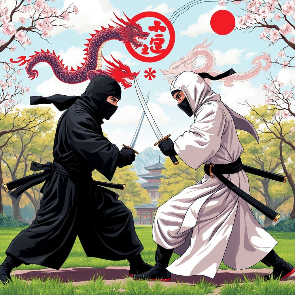 Ninjas Clash in Pop Art Park Battle
