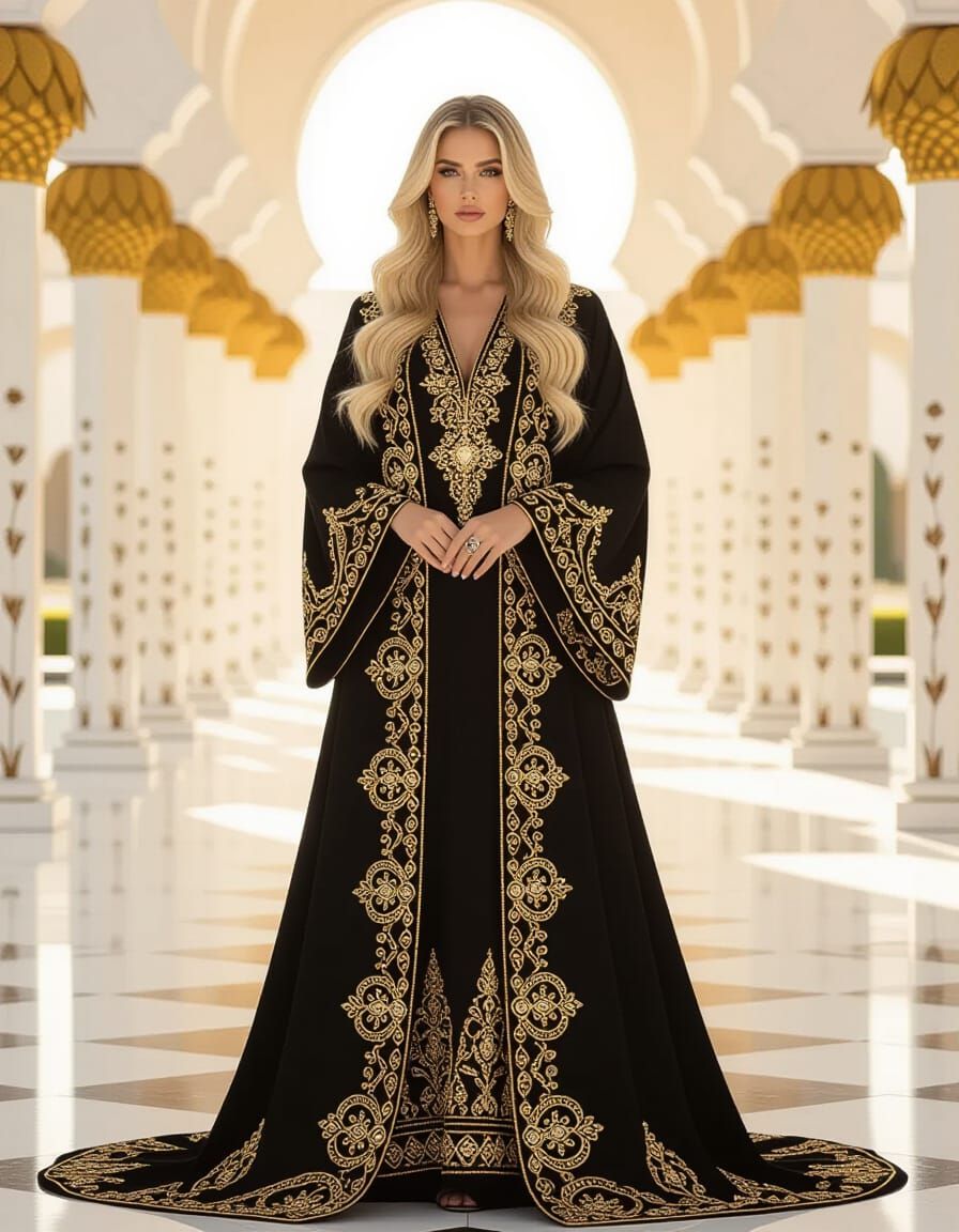 Luxurious Abaya Fashion: A Cinematic Editorial Photograph