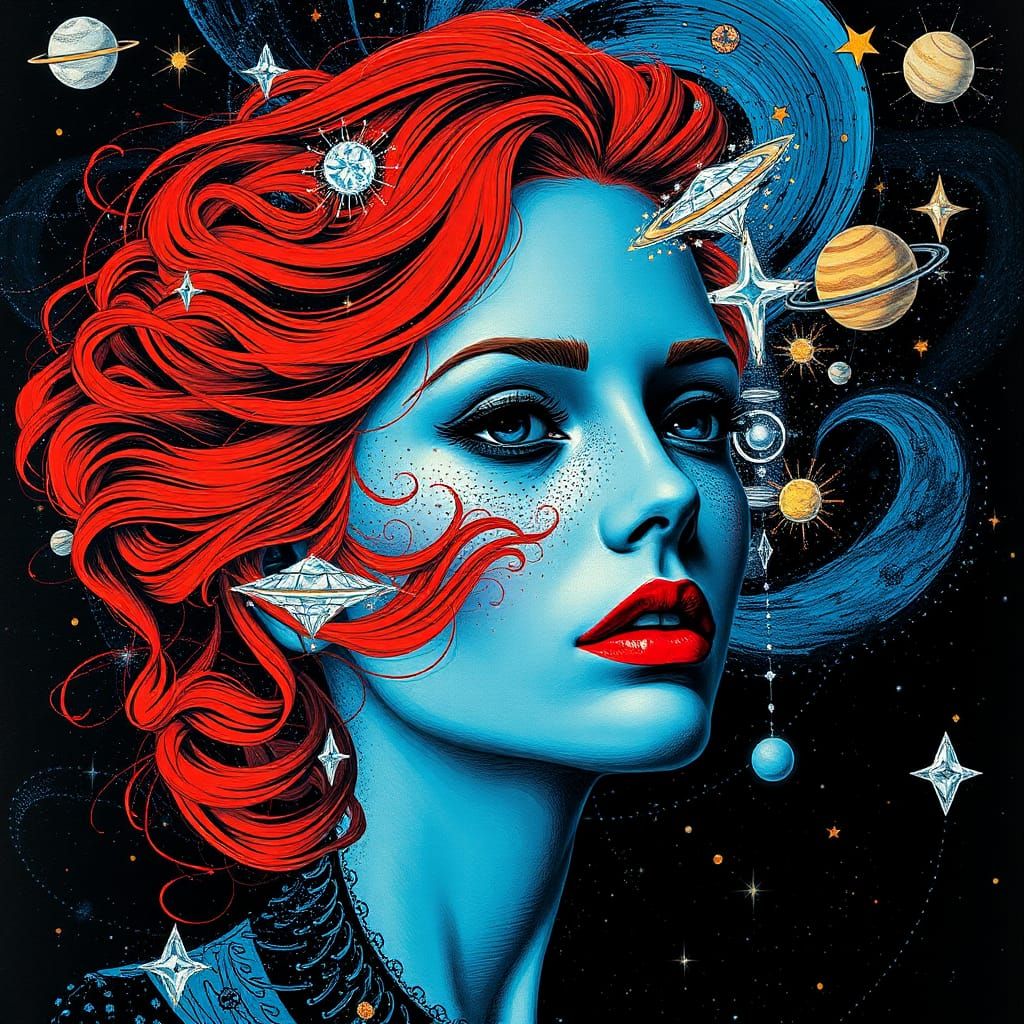 Surreal Portrait in Dada Collage Style