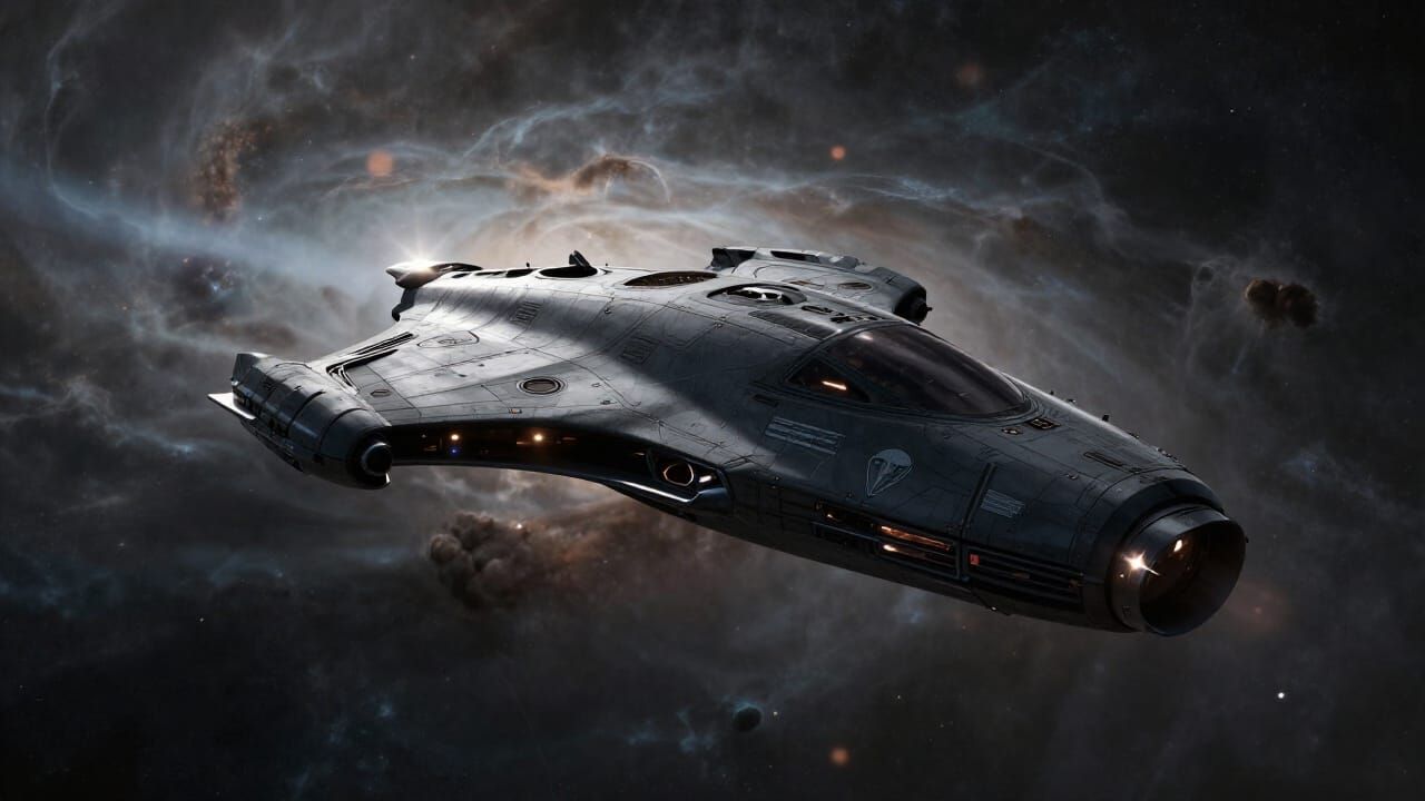Hyperrealistic Spaceship in Nebula: Interstellar Espionage C...