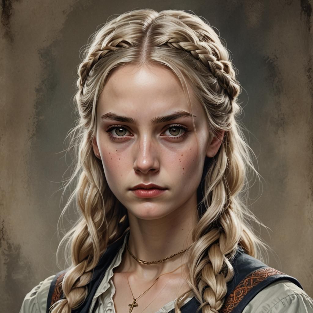 Hyperrealistic Portrait of a Young Female Supervillain