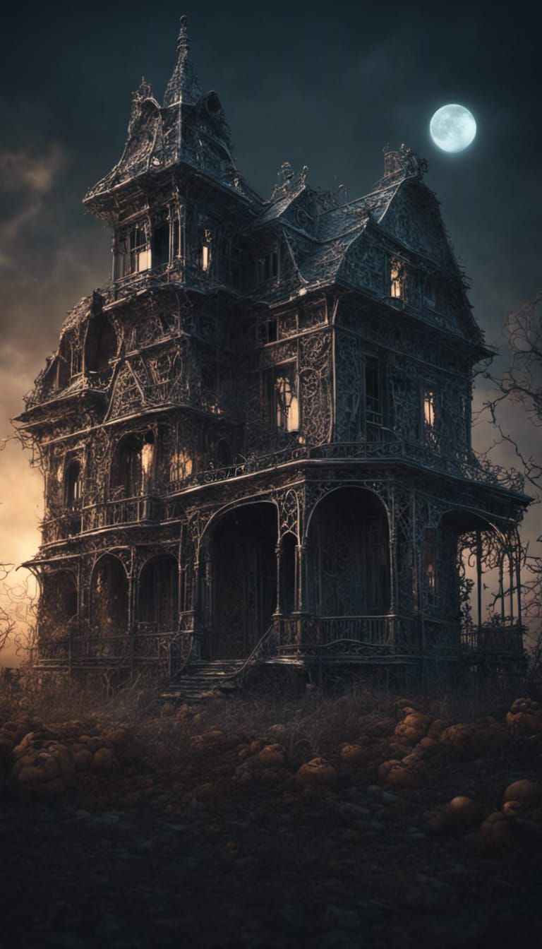 Wrought Iron Skeleton in Abandoned House