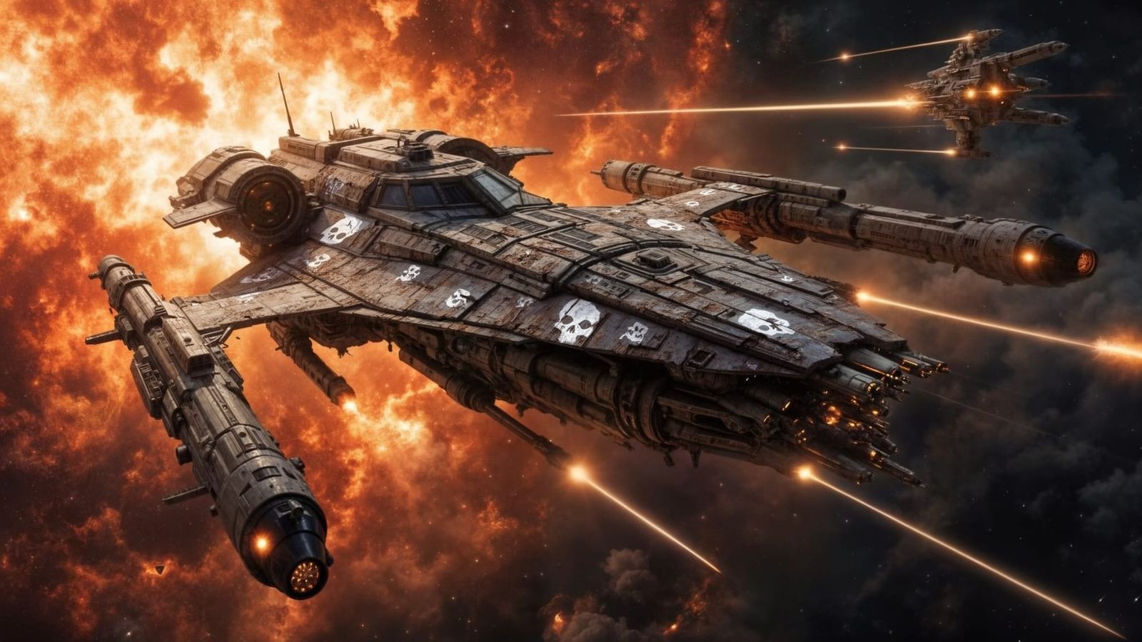 Space Pirate Warship in Deep Space Battle