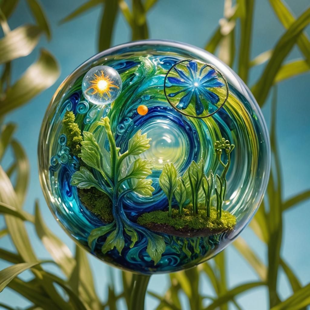 Glass Globe Reveals a Tiny Fantasy Landscape