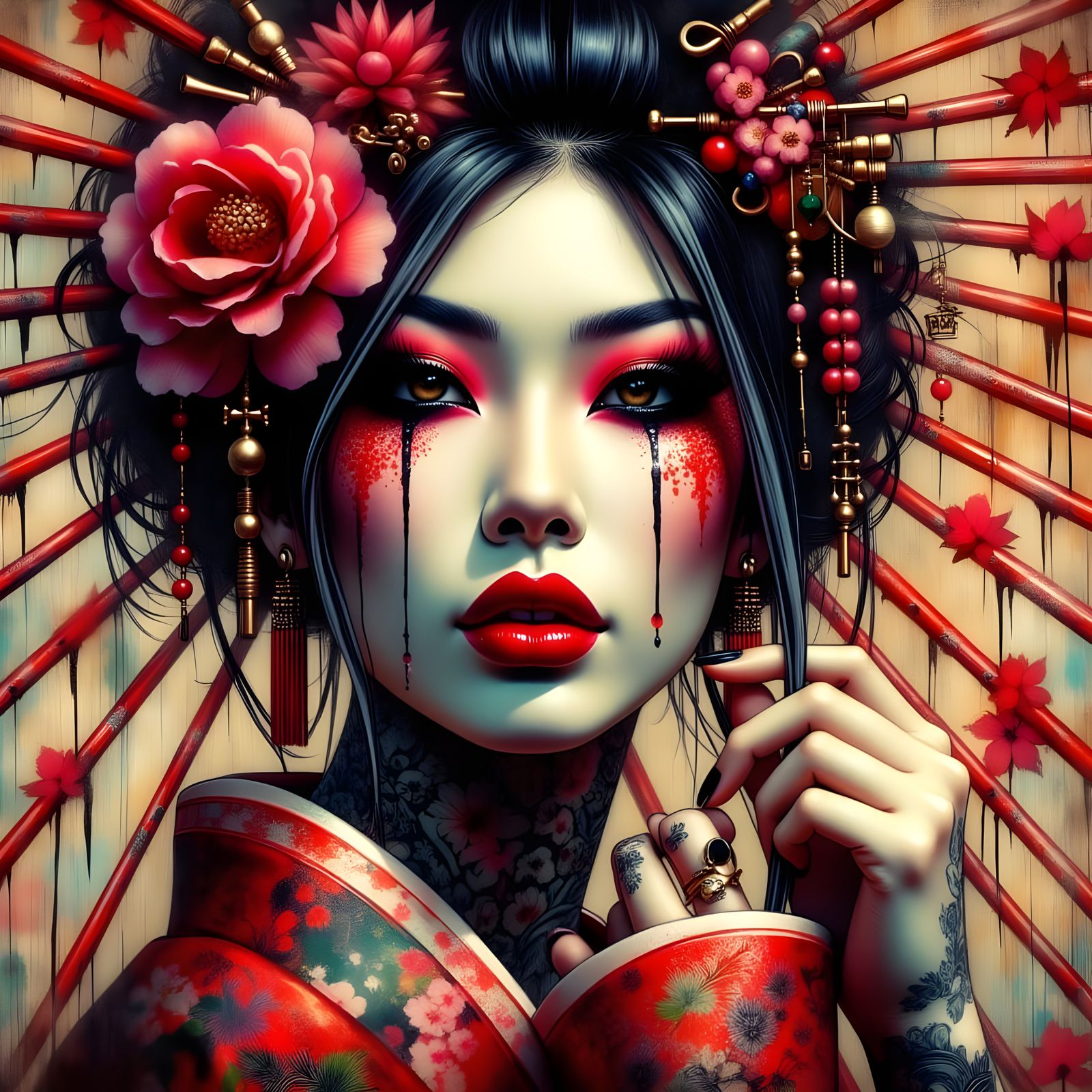 Angry Geisha Makes Anti-American Statement